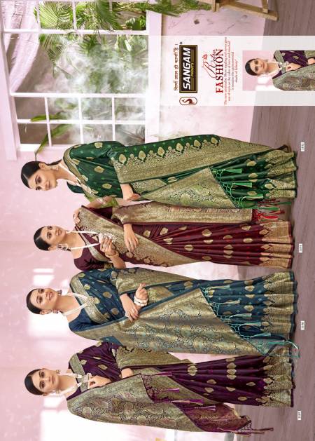 Sangam Jalpari Vol 5 Wedding Wear Heavy Wholesale Banarasi Silk Sarees